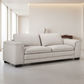 MACKENZIE LEATHER 3-SEATER SOFA - LIGHT GREY - MyChocolateWood