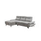 LIBBI FABRIC 2-SEATER SOFA BED WITH LHF STORAGE CHAISE GREY - MyChocolateWood