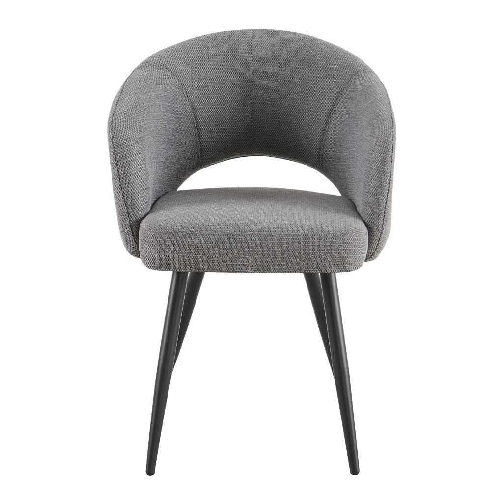 AIMAR FABRIC DINING CHAIR GREY COLOUR - MyChocolateWood