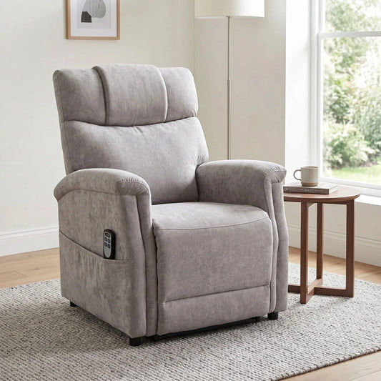 Valli Fabric Lift Chair / Electric Recliner / Armchair in Taupe