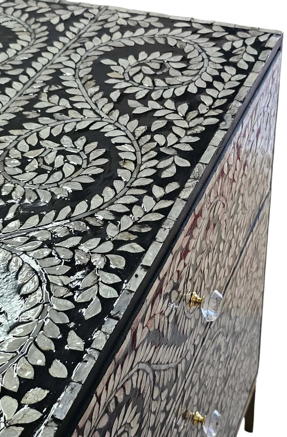 MOTHER OF PEARL ENCHANTING VINE 6 DRAWERS DRESSER - MyChocolateWood