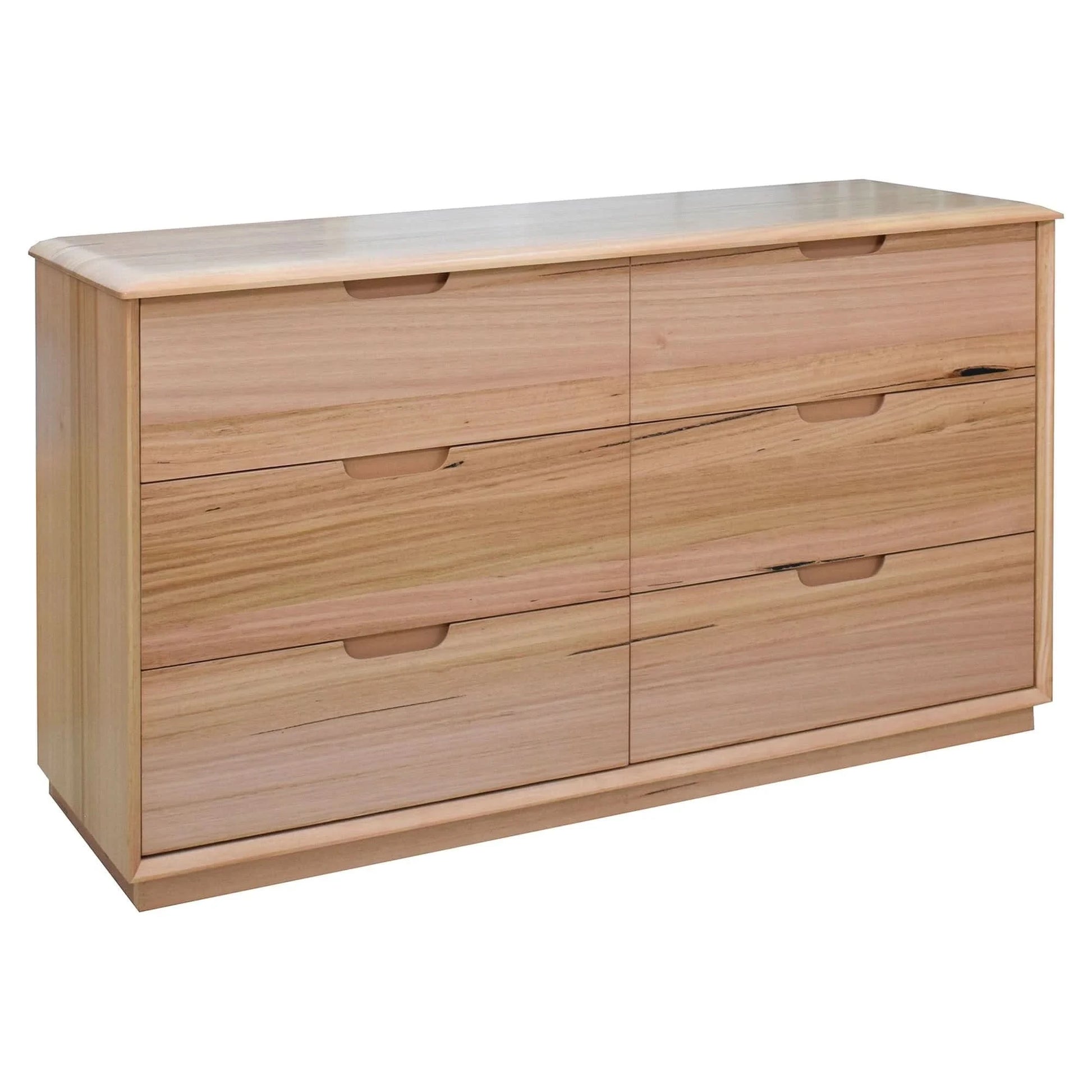 HARBROOK MESSMATE TIMBER 6 DRAWER DRESSER/CHEST OF 6 DRAWERS NATURAL - MyChocolateWood