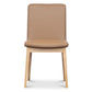 HARDIN LEATHER DINING CHAIR COGNAC/NATURAL - MyChocolateWood