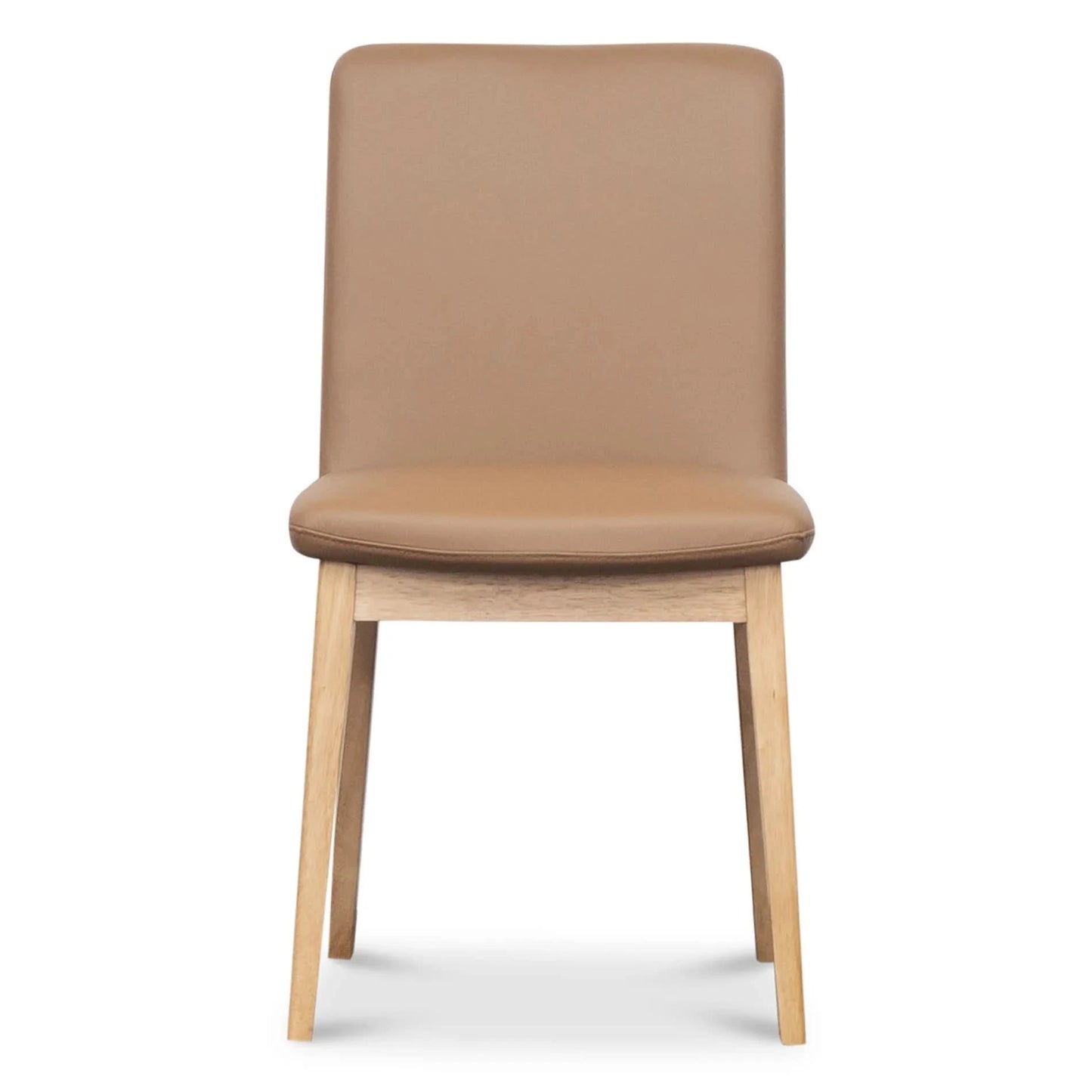 HARDIN LEATHER DINING CHAIR COGNAC/NATURAL - MyChocolateWood