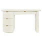 DELMAR  ASHWOOD VENEER 4-DRAWER HOME OFFICE DESK/ STUDENT DESK BONE IVORY - MyChocolateWood