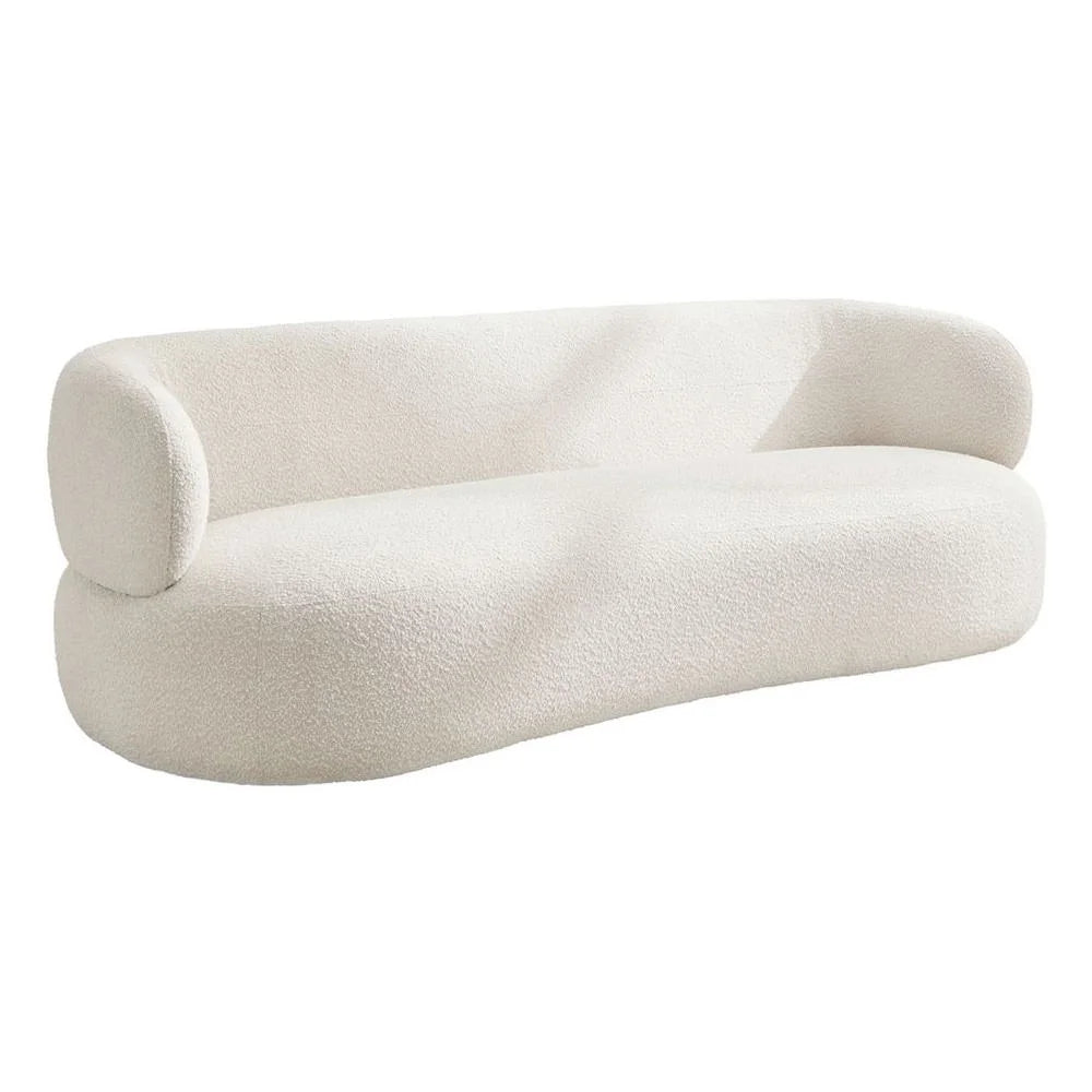 BEECHAM 3-SEATER BOUCLE SOFA IVORY - MyChocolateWood
