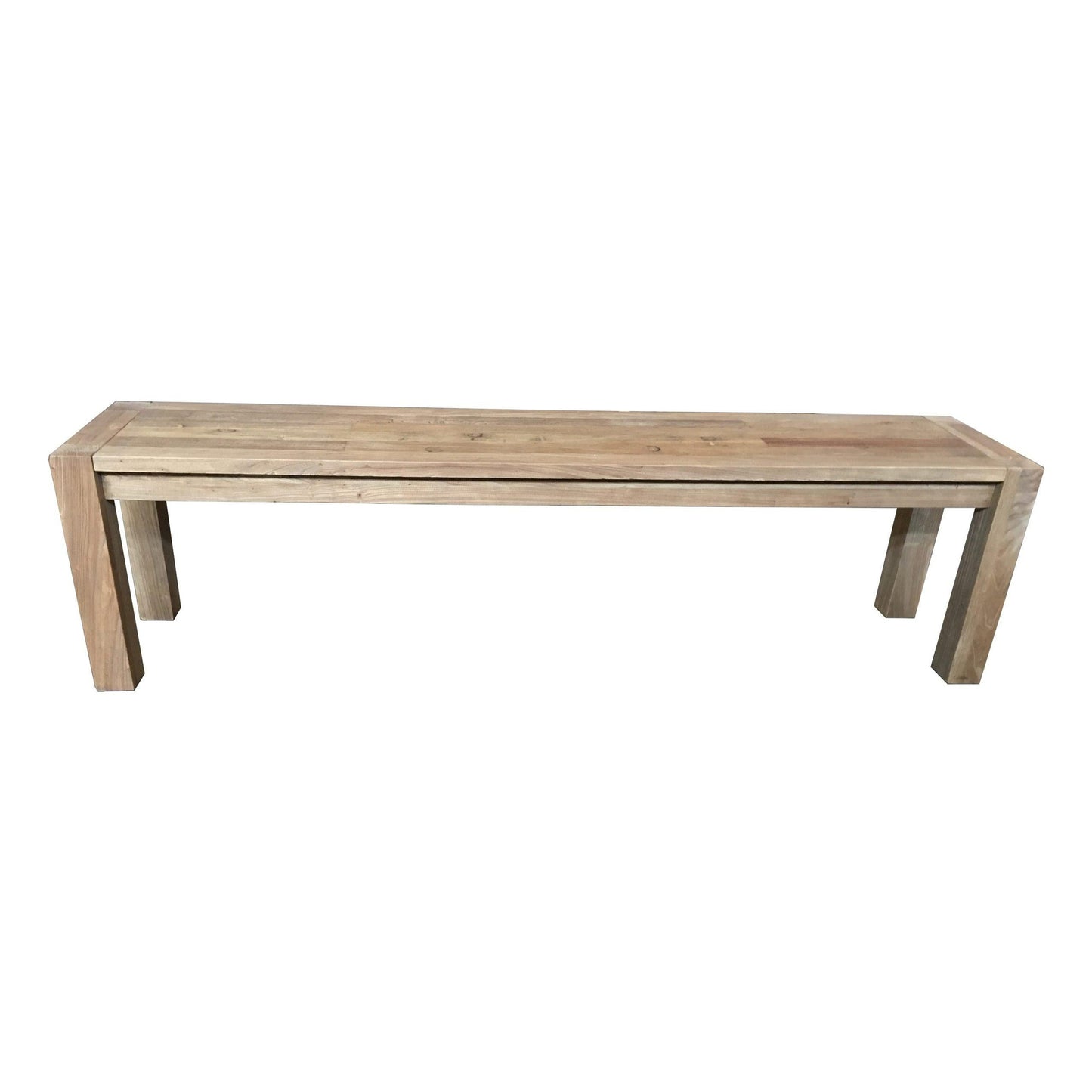 NEW MADRID RUSTIC COUNTRY BENCH RECYCLED ELM WOOD TIMBER FARMHOUSE 175CM
