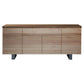 KESHAM MESSMATE BUFFET/SIDEBOARD 4 DOORS 1 DRAWER NATURAL/BLACK 200CM - MyChocolateWood