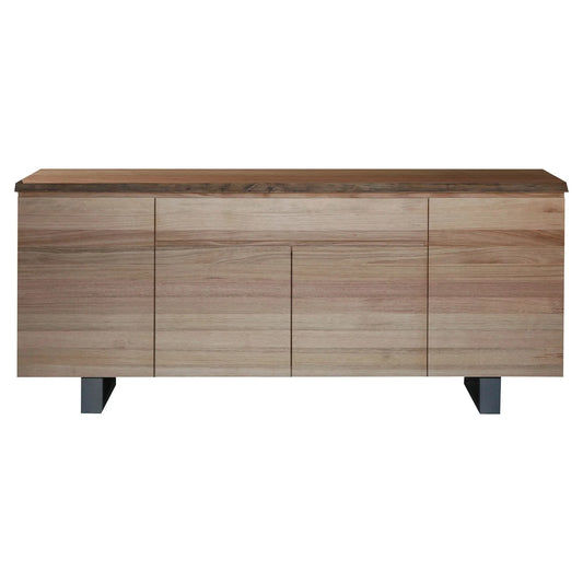 KESHAM MESSMATE BUFFET/SIDEBOARD 4 DOORS 1 DRAWER NATURAL/BLACK 200CM - MyChocolateWood