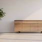 KESHAM MESSMATE BUFFET/SIDEBOARD 4 DOORS 1 DRAWER NATURAL/BLACK 200CM - MyChocolateWood