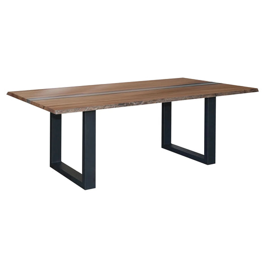 KESHAM MESSMATE TIMBER DINING TABLE BLACK/NATURAL 210CM - MyChocolateWood