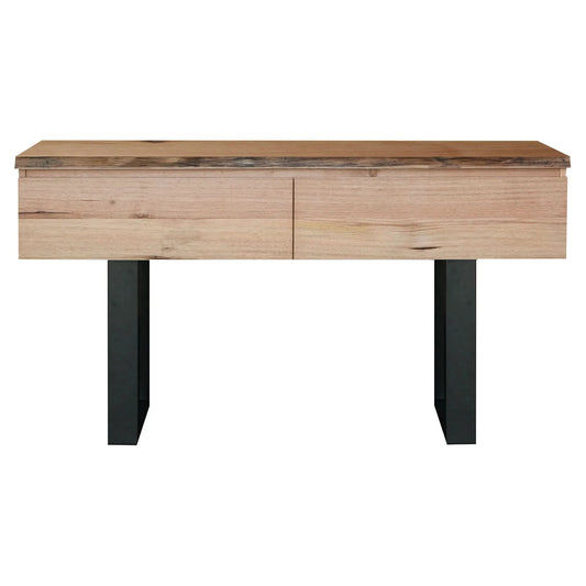 KESHAM MESSMATE  CONSOLE TABLE/HALL TABLE WITH DRAWERS NATURAL/BLACK - MyChocolateWood