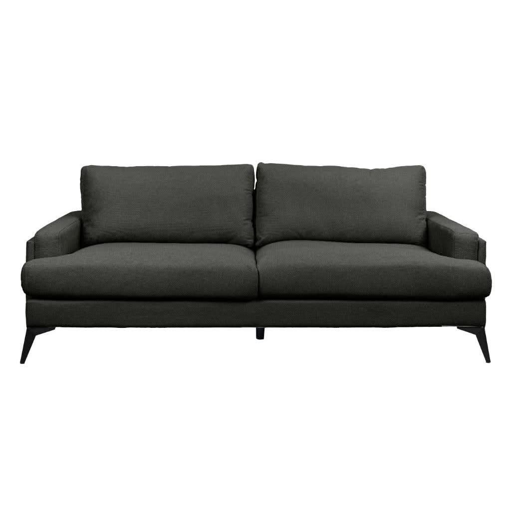 KIRTON FABRIC 3-SEATER SOFA DARK GREY - MyChocolateWood