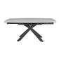 DORIT SWIVEL EXTENSION CERAMIC GLASS DINING TABLE WHITE W:120/180CM - MyChocolateWood