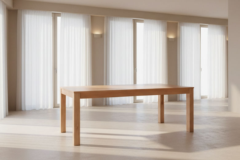 ZAFRAN MESSMATE TIMBER DINING TABLE  NATURAL 120CM - MyChocolateWood