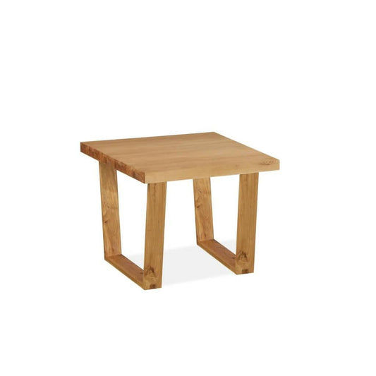 STROUD ELM VENEER TIMBER/MDF LAMP TABLE SIDE TABLE 60X60X50CM NATURAL - MyChocolateWood