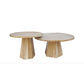 TORI SET OF 2 COFFEE TABLES  ACACIA WOOD TOPS AND LEGS - MyChocolateWood