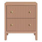 JAYLA LARGE MOCHA MOUSSE 2-DRAWER BEDSIDE TABLE - MyChocolateWood