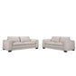 MACKENZIE LEATHER 2-SEATER SOFA - LIGHT GREY - MyChocolateWood