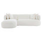 BEECHAM MODULAR 3-SEATER CORNER SOFA WITH LHF CHAISE - NATURAL CHENILLE - MyChocolateWood