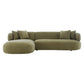 BEECHAM MODULAR 3-SEATER CORNER SOFA WITH LHF CHAISE - SAGE CHENILLE - MyChocolateWood