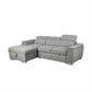 Sutton Fabric 2-Seater Sofa with Single Bed, left hand facing chaise, Light Grey angle