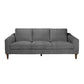Ballina Fabric 2-Seater & 3-Seater Sofa Set in Granite - Chocolate Wood