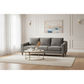 Ballina Fabric 3-Seater Sofa in Granite - Chocolate Wood