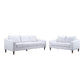BALLINA FABRIC 2-SEATER SOFA + 3-SEATER  SOFA PLATINUM - MyChocolateWood