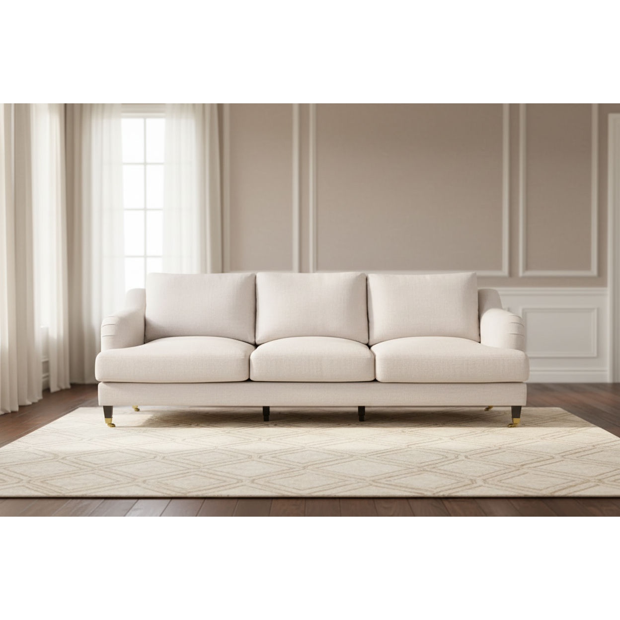ORVIL-3-SEATER SOFA NATURAL LINEN - MyChocolateWood