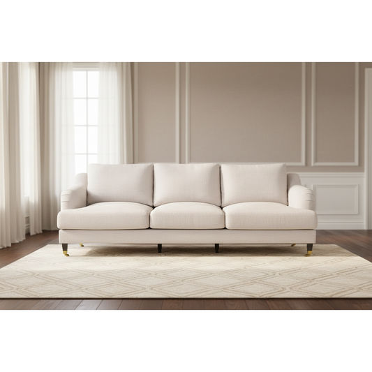 ORVIL-3-SEATER SOFA NATURAL LINEN - MyChocolateWood