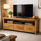 LINDI RECYCLED ELM RUSTIC COUNTRY STYLE TV/ENTERTAINMENT UNIT 3 DRAWERS HONEY 180CM I - MyChocolateWood