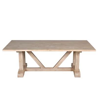 Roswell mango wood dining table by MyChocolateWood, 220cm length, whitewash finish, sturdy and stylish for modern dining rooms.
