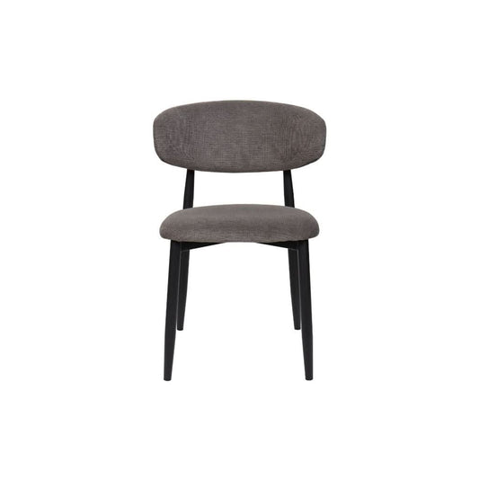 LYNDON FABRIC DINING CHAIR GRAY - MyChocolateWood