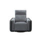 LUND FABRIC ARMCHAIR 1 SINGLE SEATER ELECTRIC RECLINER SOFA TWO TONE GREY - MyChocolateWood