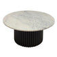 LUZON ROUND MARBLE TOP COFFEE TABLE  BLACK/WHITE - MyChocolateWood