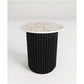 LUZON ROUND MARBLE TOP SIDE TABLE /LAMP TABLE BLACK/WHITE - MyChocolateWood