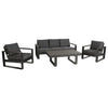 ANZIO 4 PIECE OUTDOOR SOFA SET CHARCOAL