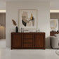 Tanaka Solid Mahogany Buffet 150cm with 2 Doors & 3 Drawers in Mahogany - Chocolate Wood