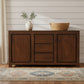 TANAKA SOLID MAHOGANY BUFFET WITH 2 DOORS & 3 DRAWERS IN MAHOGANY FINISH - MyChocolateWood