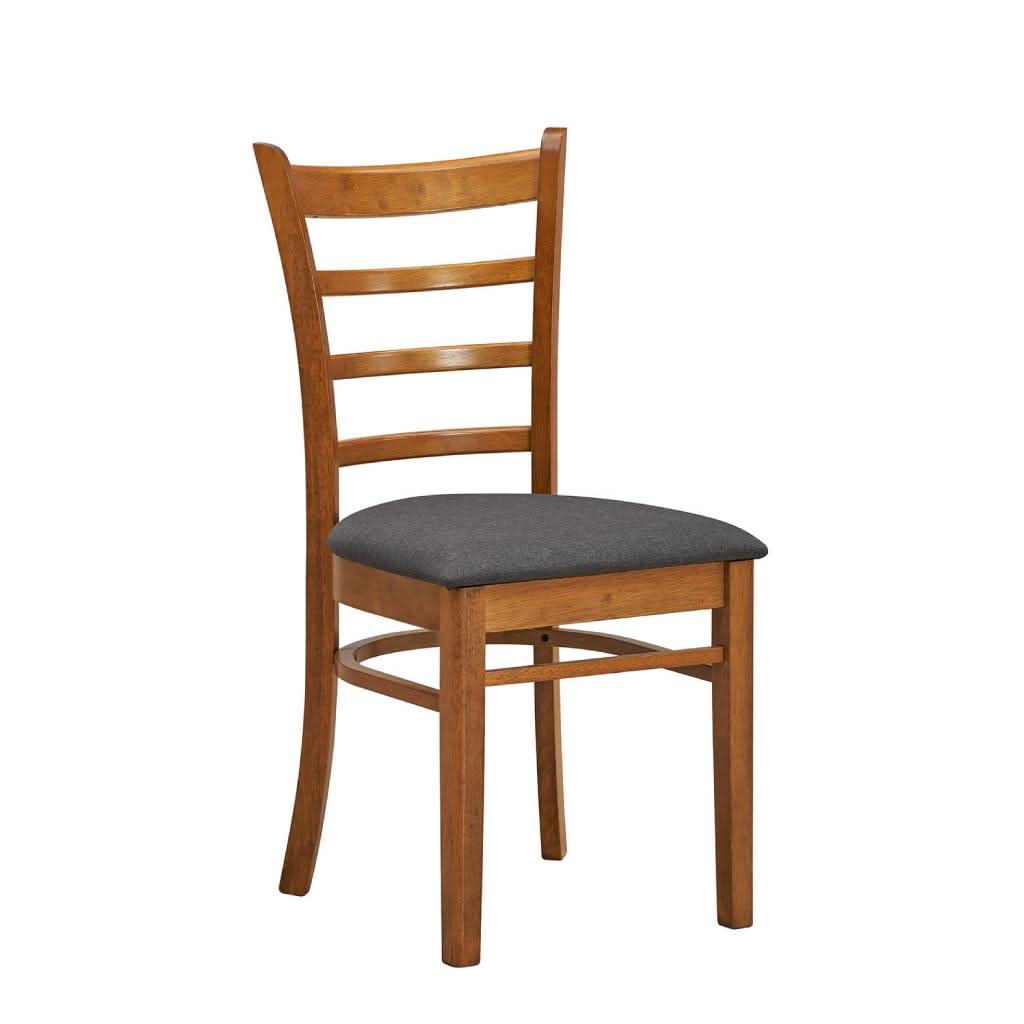 MARVELL DINING CHAIR WALNUT COLOUR WITH BLACK FABRIC SEAT - MyChocolateWood