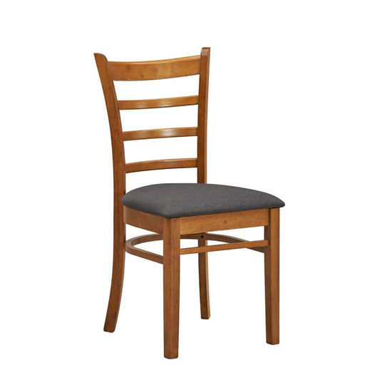 MARVELL DINING CHAIR WALNUT COLOUR WITH BLACK FABRIC SEAT - MyChocolateWood