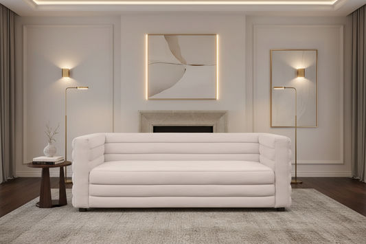 MEREDITH 2-SEATER FABRIC SOFA NATURAL LINEN - MyChocolateWood