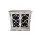REINA GREYWASHED RECYCLED TIMBER/HERITAGE METAL 2-DOOR CABINET CUPBOARD - MyChocolateWood
