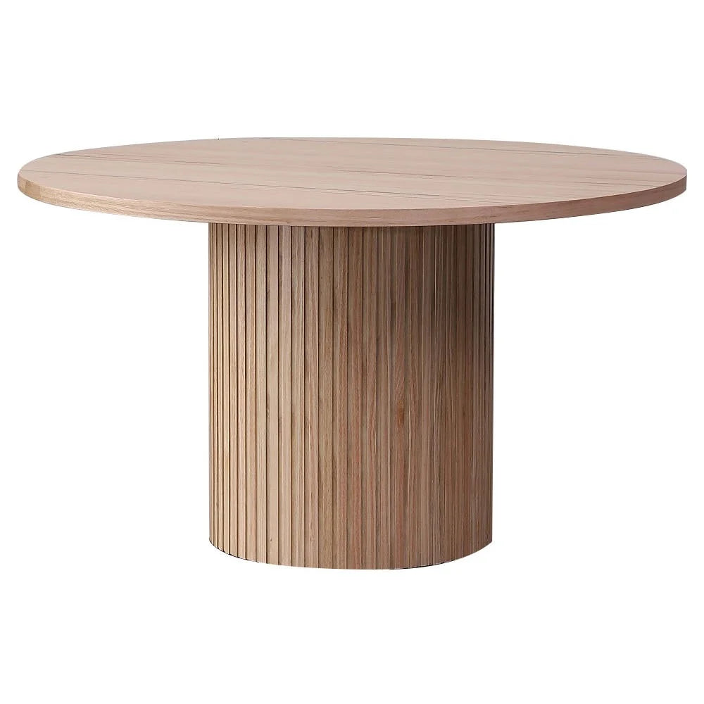 MISTRAL ASH TIMBER ROUND DINING TABLE NATURAL 135CM - MyChocolateWood