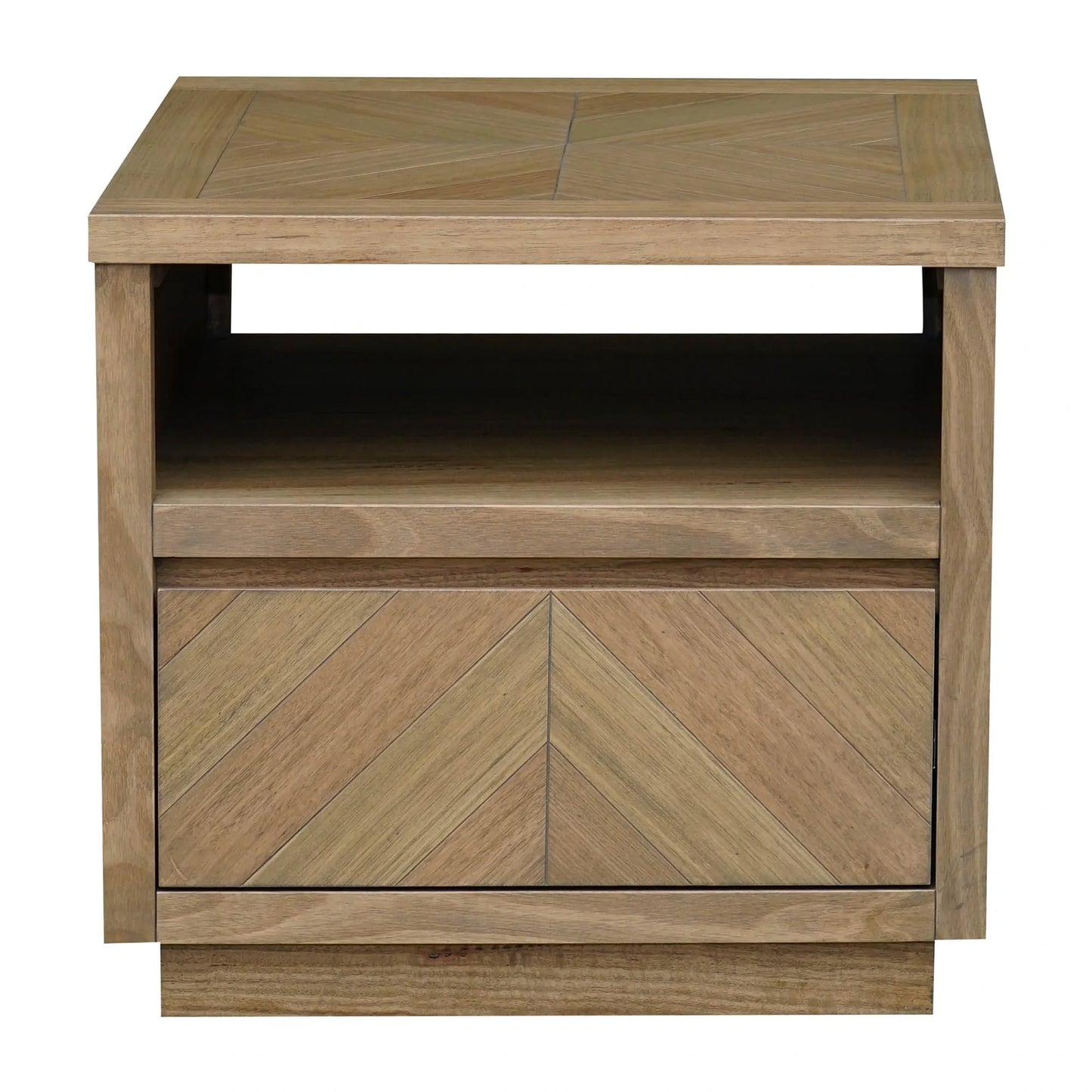 MONTCLAIRE PARQUETRY TIMBER LAMP TABLE/SIDE TABLE