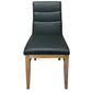 MORROW LEATHER DINING CHAIR BLACK/NATURAL - MyChocolateWood