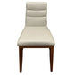 MORROW LEATHER DINING CHAIR LIGHT MOCHA/BLACKWOOD - MyChocolateWood