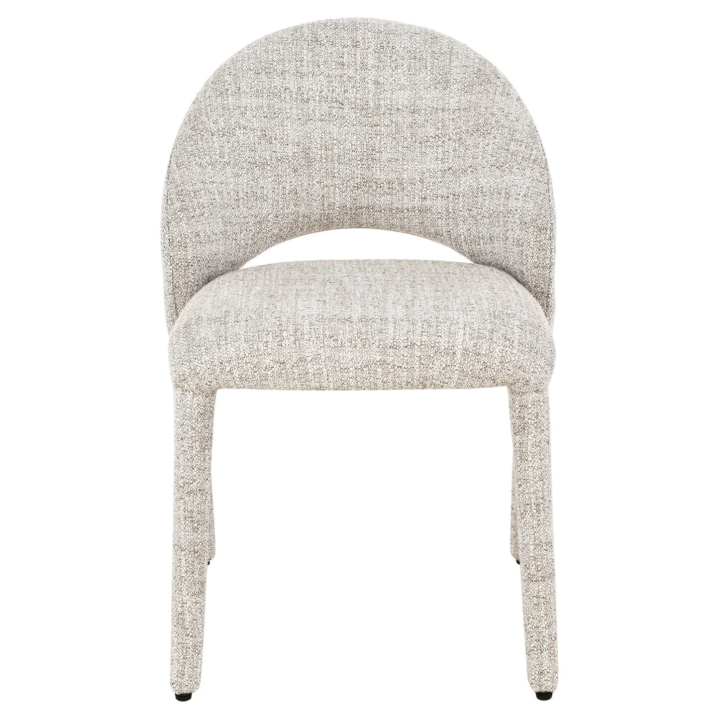 Enica Round Dining Table -120cm - White & Natural  & 4 Murfi Dining Chairs - Stone