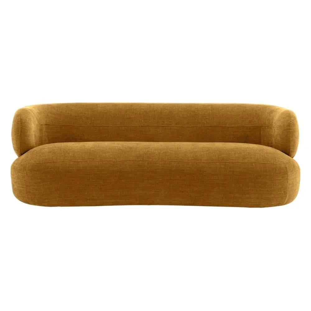 BEECHAM 3-SEATER CHENILLE SOFA MUSTARD - MyChocolateWood